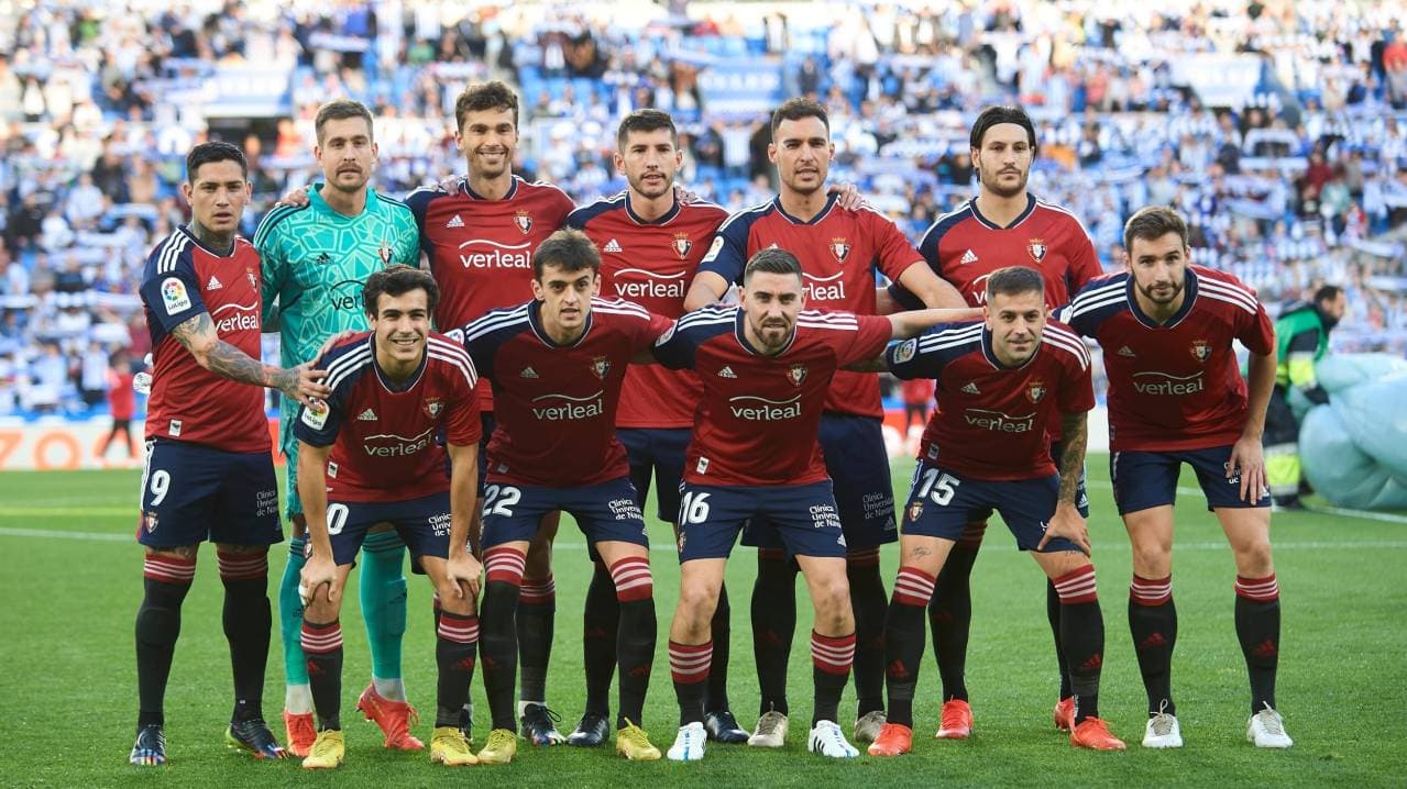 Plantilla del Osasuna antes del partido