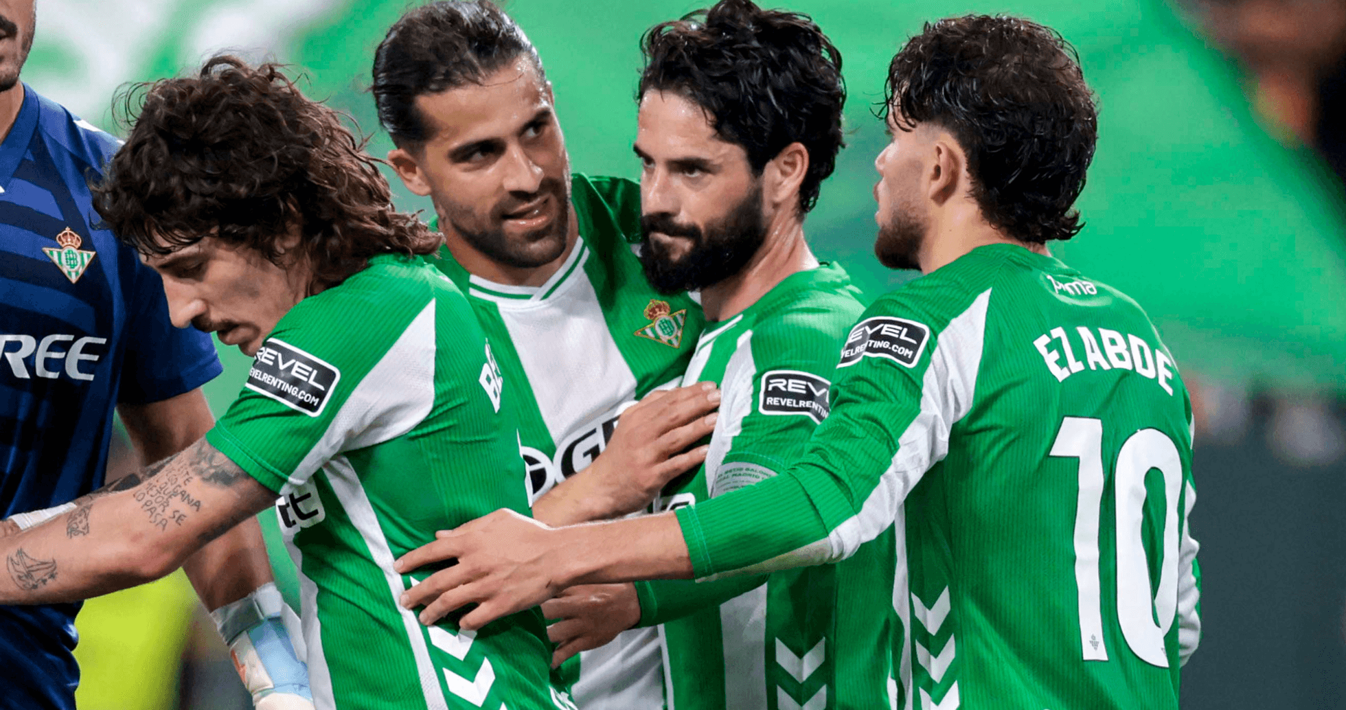Jugadores de Real Betis celebrando un gol