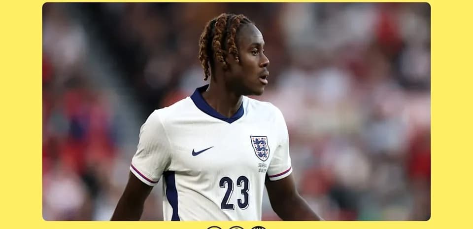 Jugador de Inglaterra en acción durante el partido