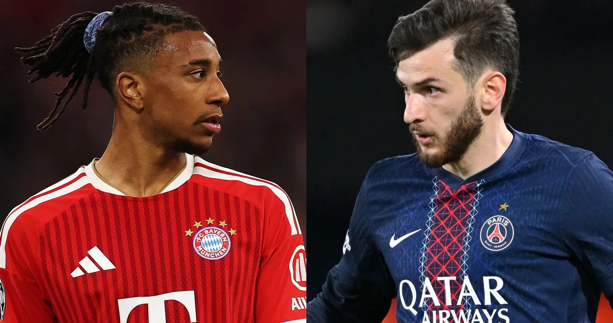 Jugadores de Bayern y PSG en acción durante el partido