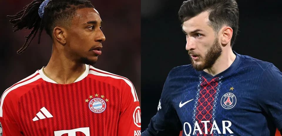 Jugadores de Bayern y PSG en acción durante el partido