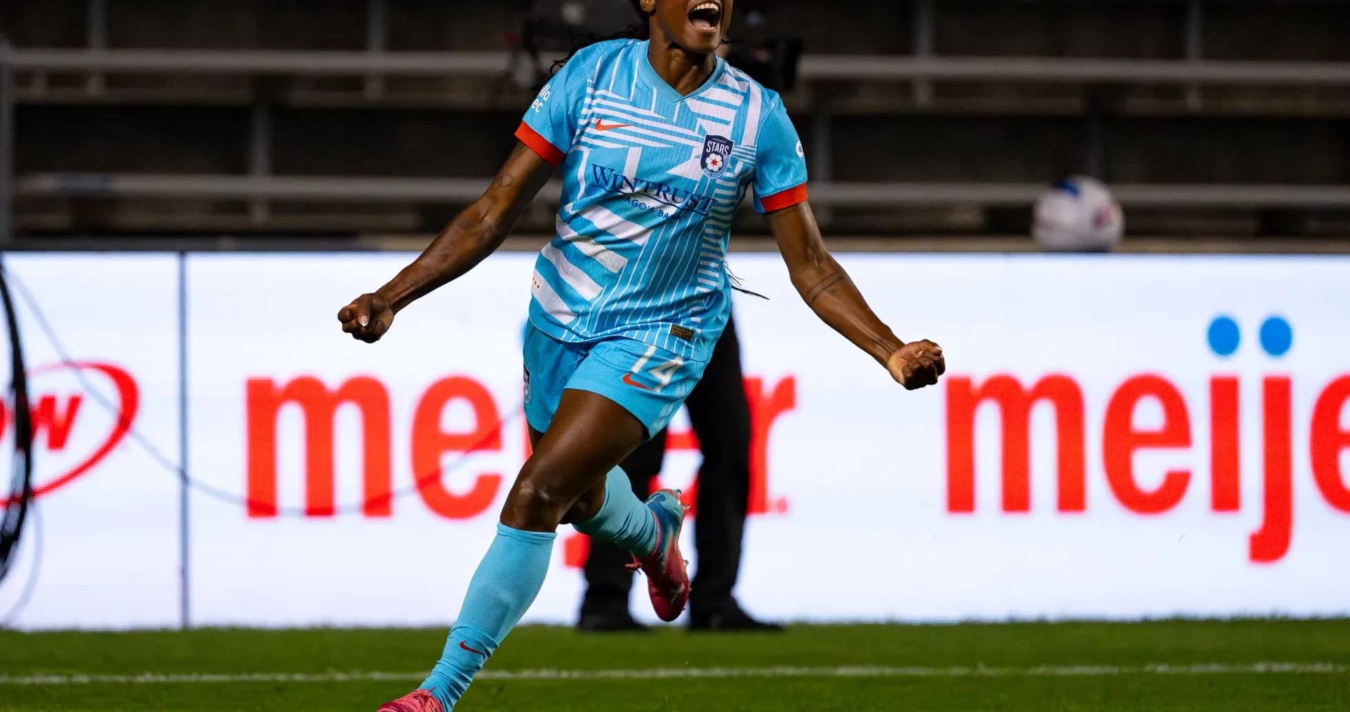 Jugadora celebra un gol del Chicago Red Stars