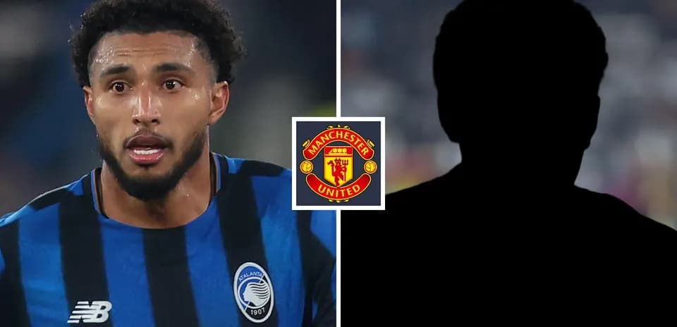 Jugador de Atalanta con escudo de Manchester United