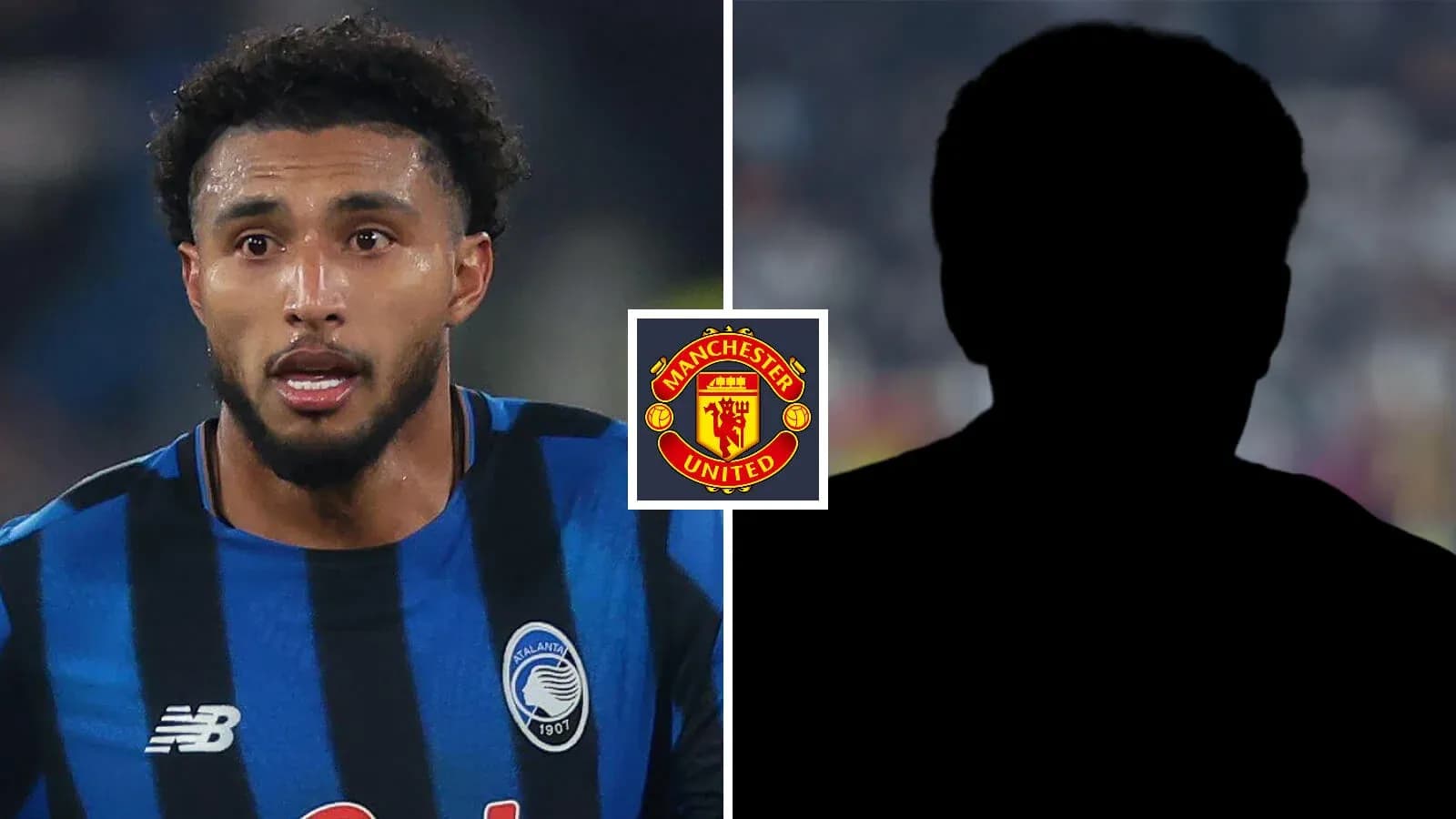 Jugador de Atalanta con escudo de Manchester United