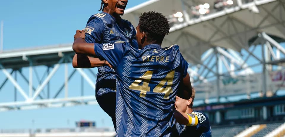 Celebración de jugadores del Philadelphia Union II