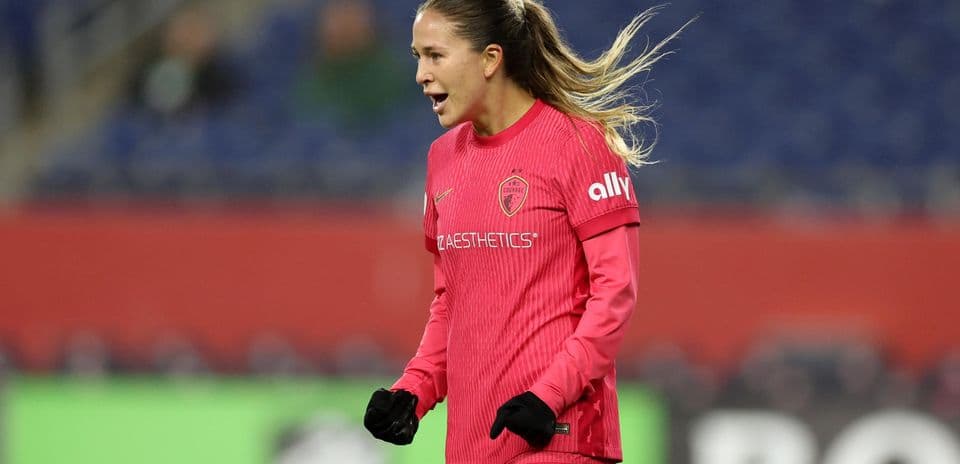 Jugadora del North Carolina Courage celebrando