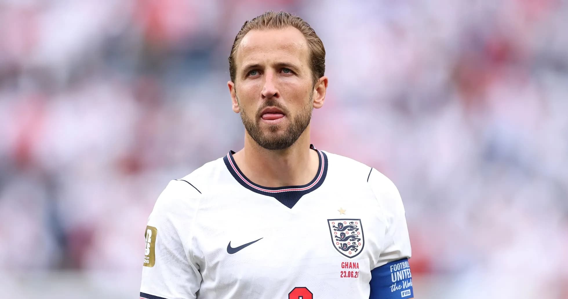 Jugador de Inglaterra en el campo durante el partido