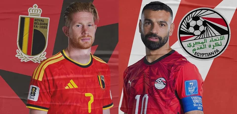 Jugadores de Bélgica y Egipto para el Mundial