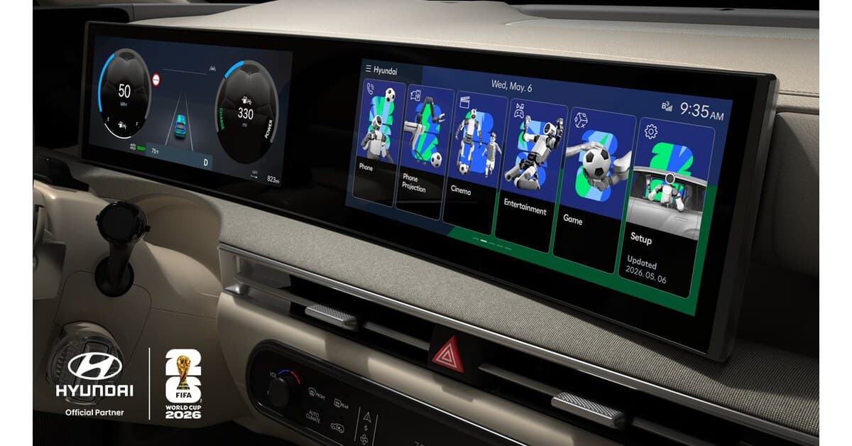 Pantalla de infotainment en vehículo Hyundai