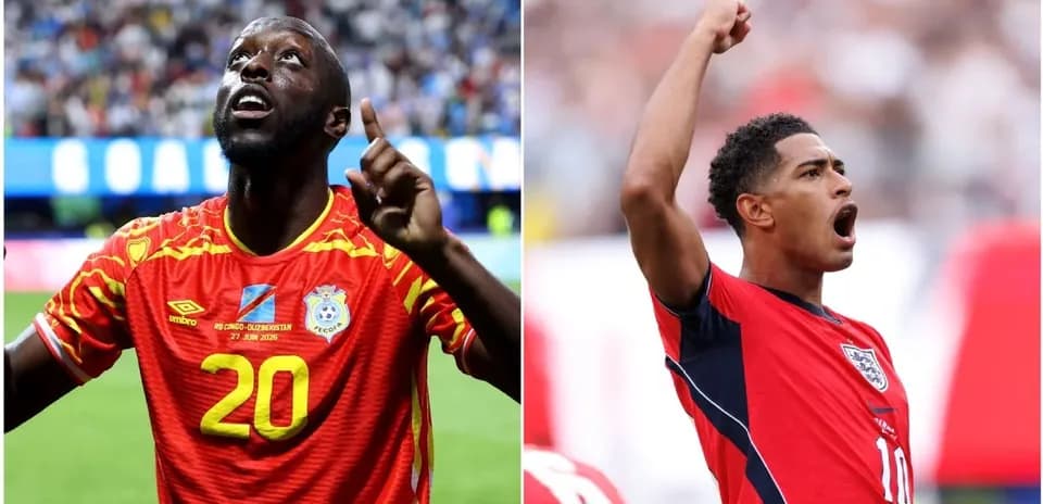 Jugadores de Inglaterra y Congo DR celebrando