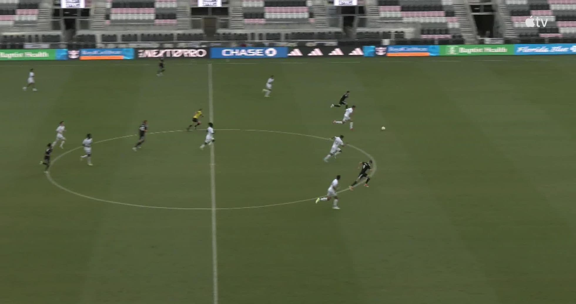 Inter Miami II atacando durante el partido