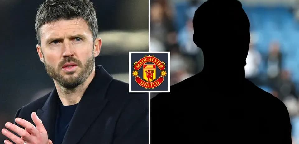 Michael Carrick y un jugador en silueta con logos