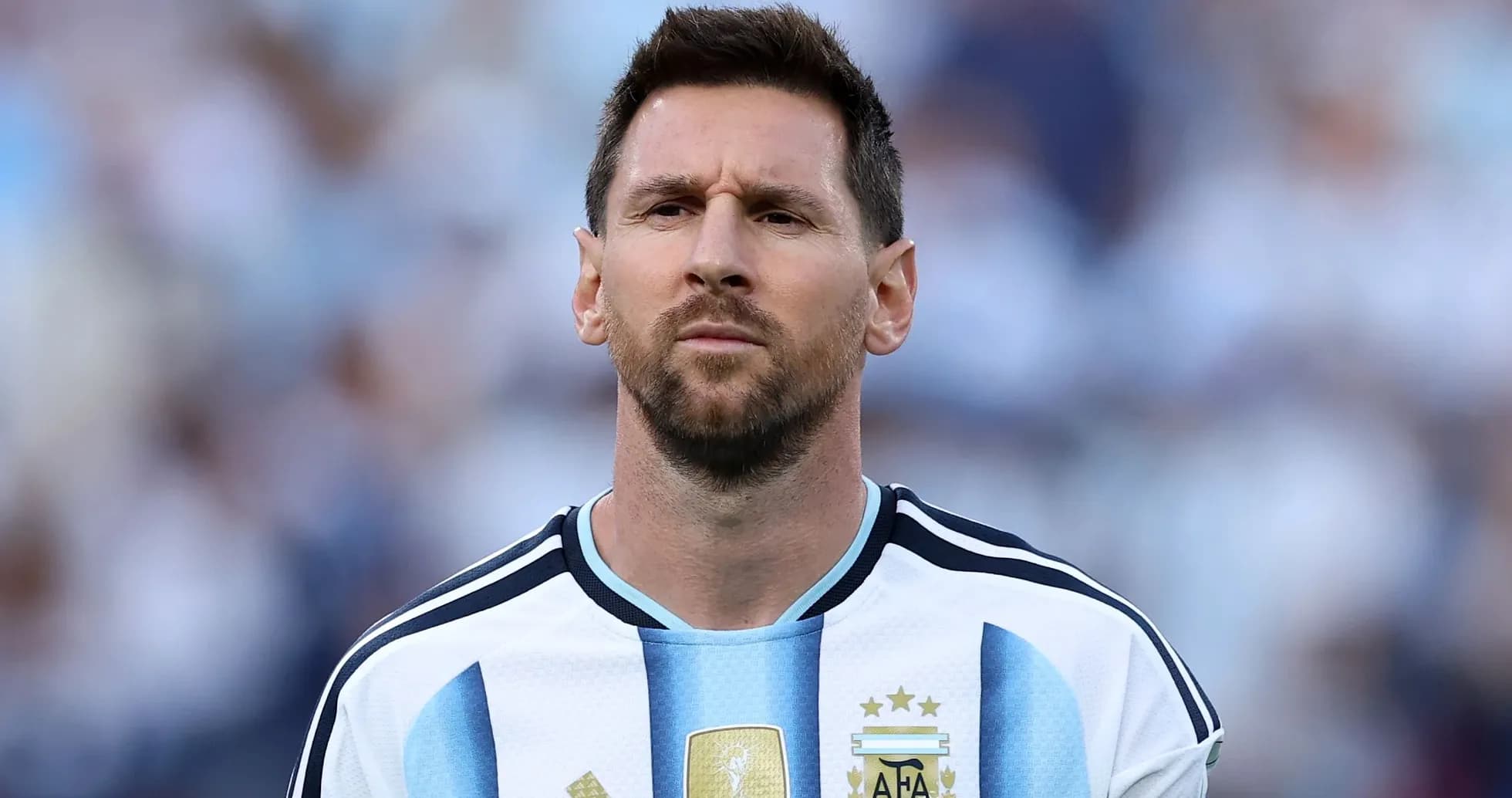 Jugador argentino con uniforme de la selección nacional