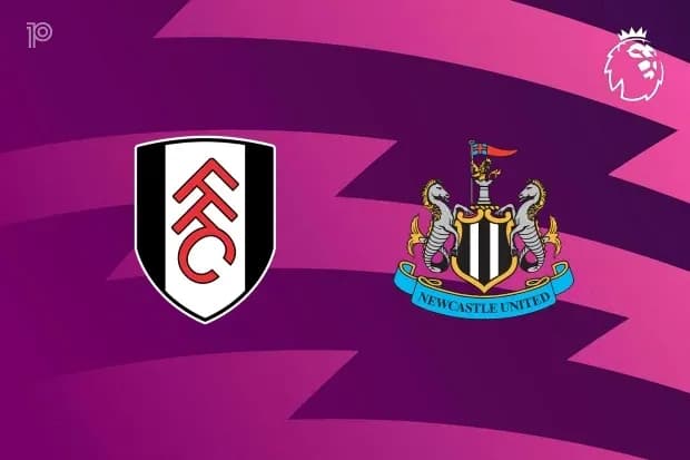 Logos de Fulham y Newcastle United en fondo colorido