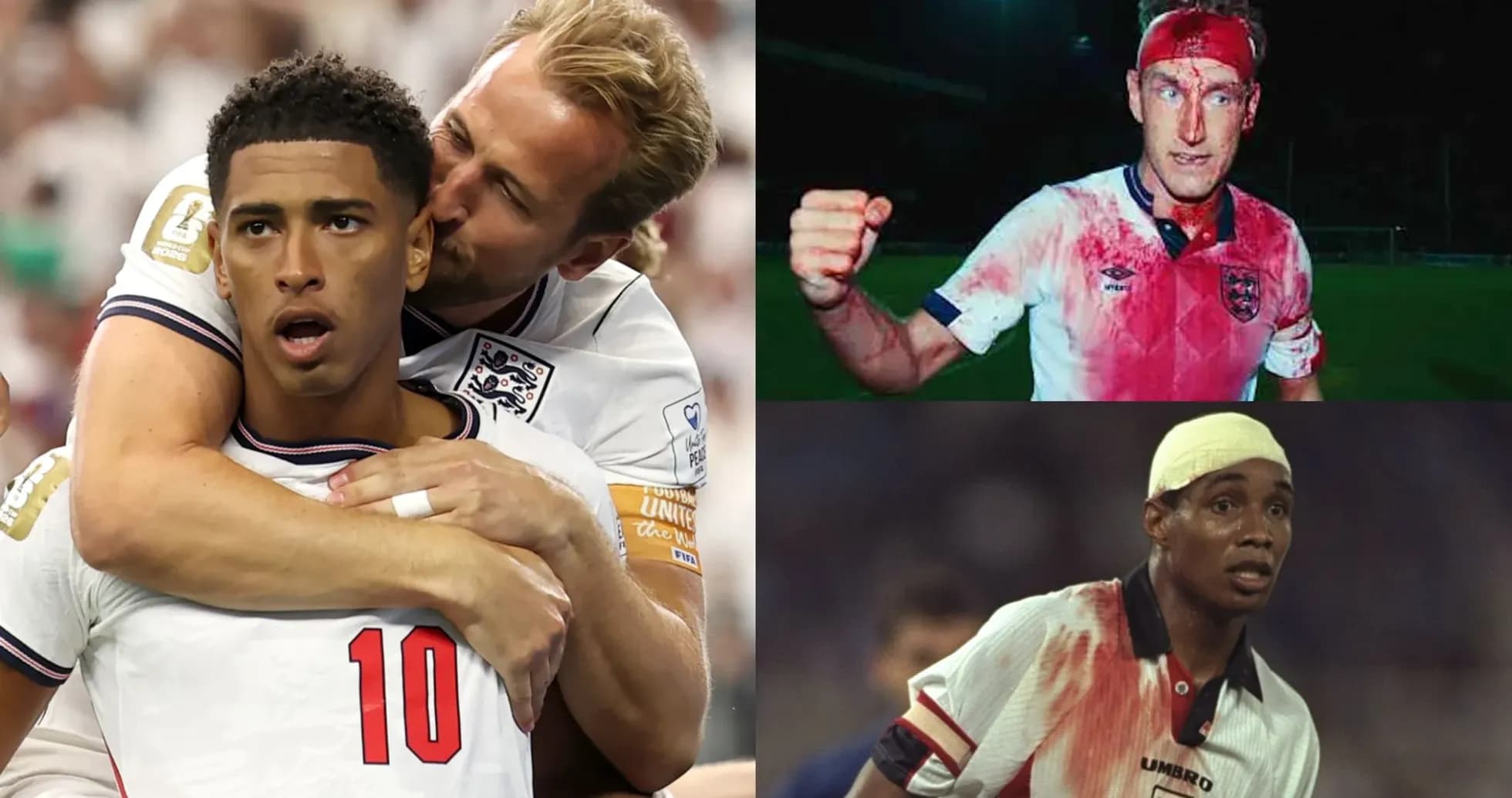 Jugadores de Inglaterra en situaciones de juego intensas