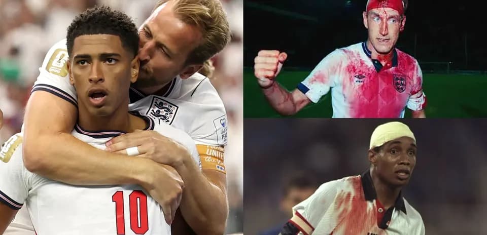 Jugadores de Inglaterra en situaciones de juego intensas