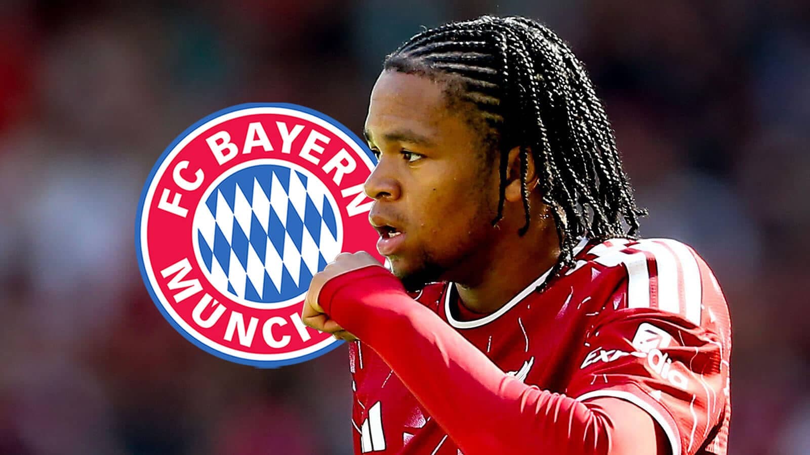 Jugador de Bayern Múnich señalando durante el partido