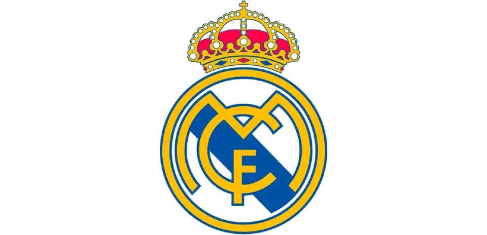 Logo del Real Madrid con corona dorada