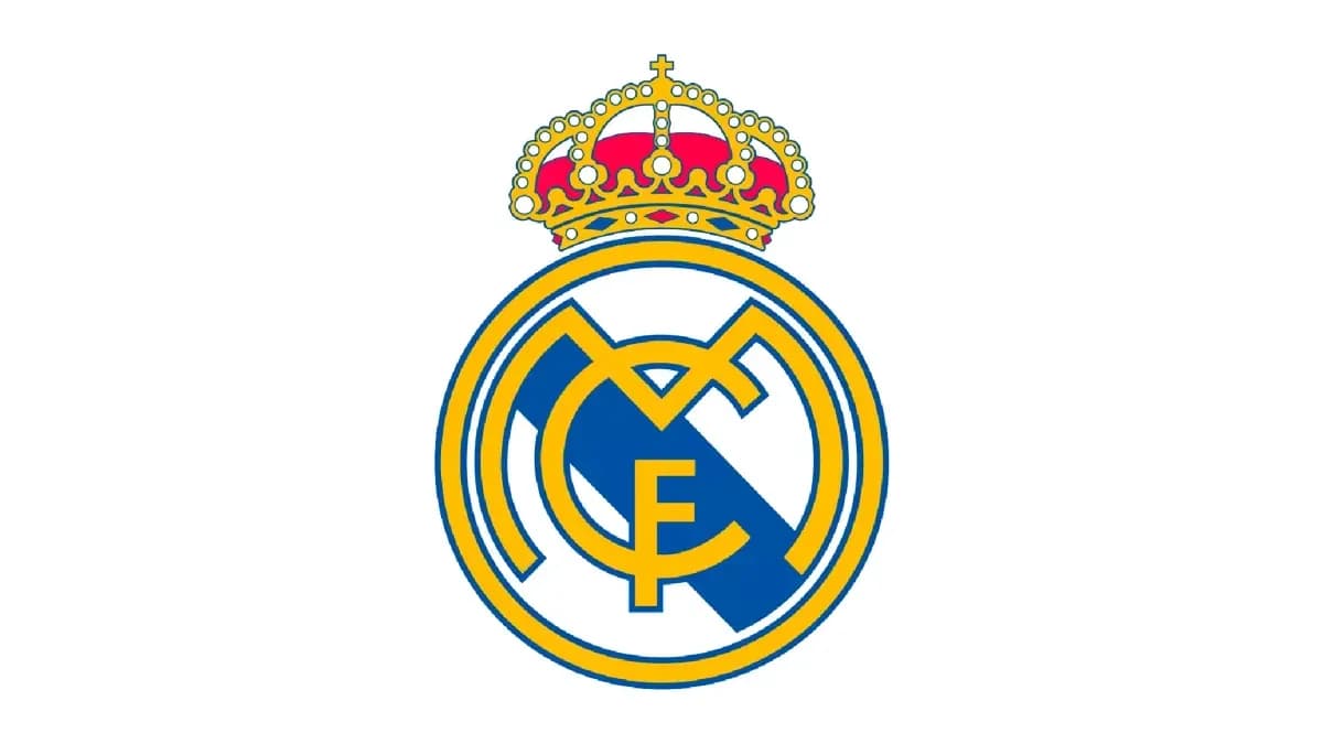 Logo del Real Madrid con corona dorada