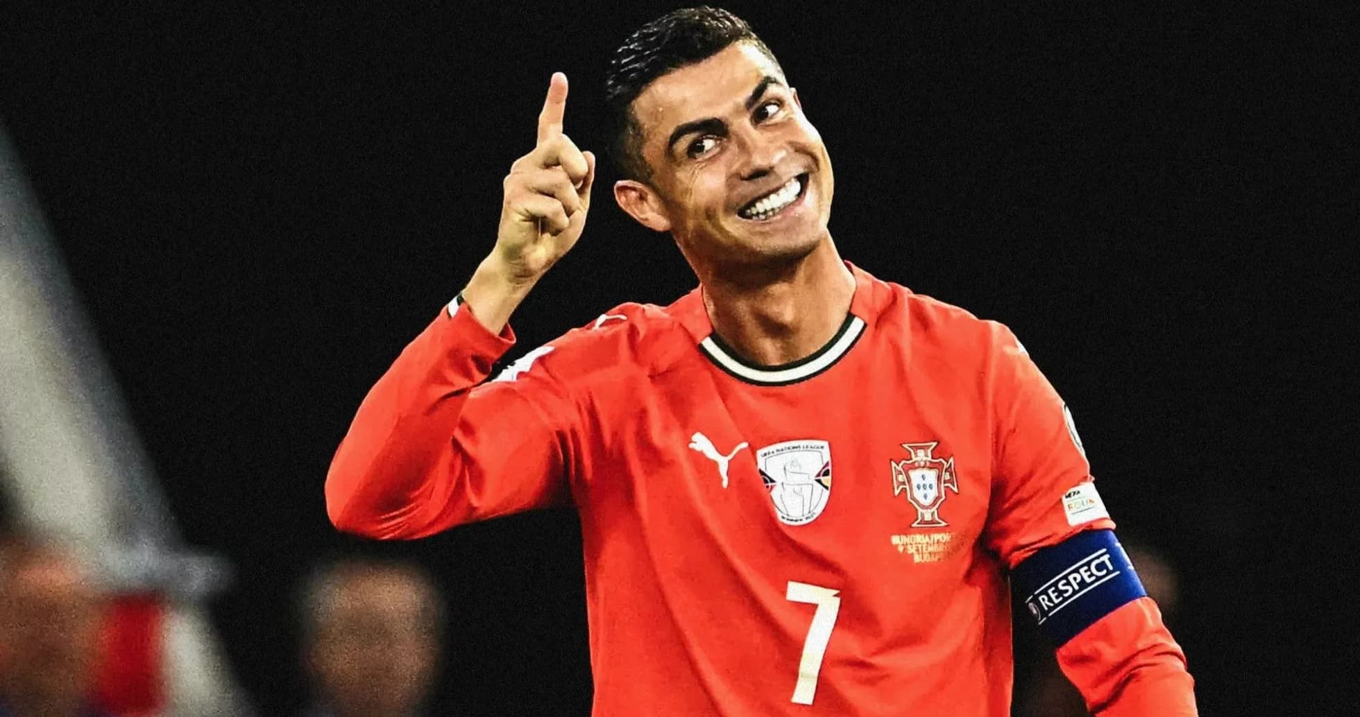 Cristiano Ronaldo celebrando durante un partido de fútbol