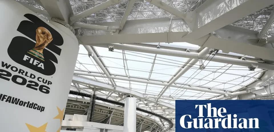 Estructura del estadio con logo de Copa Mundial 2026