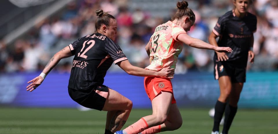 Jugadora del Portland Thorns W en acción