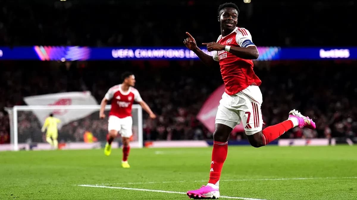 Jugador de Arsenal celebrando un gol