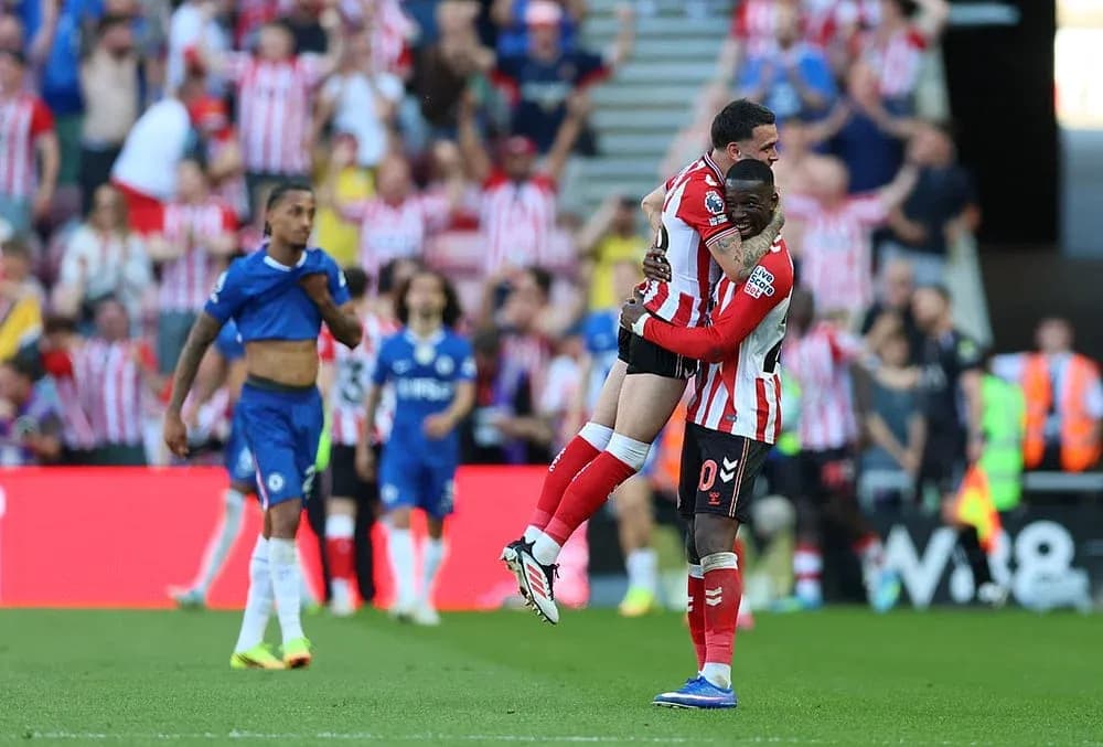 Jugadores de Sunderland celebrando un gol