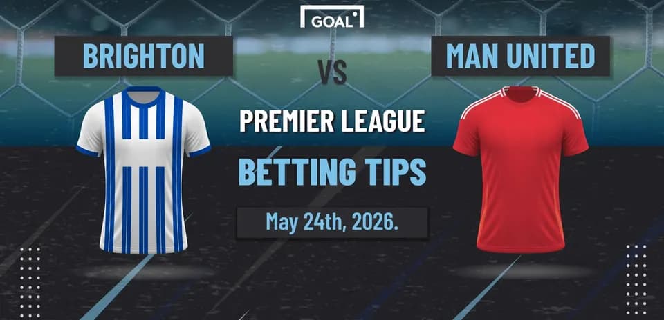 Camisetas de Brighton y Manchester United para partido