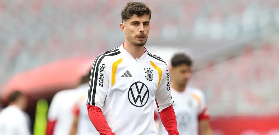 Jugador de Alemania entrenando en el estadio