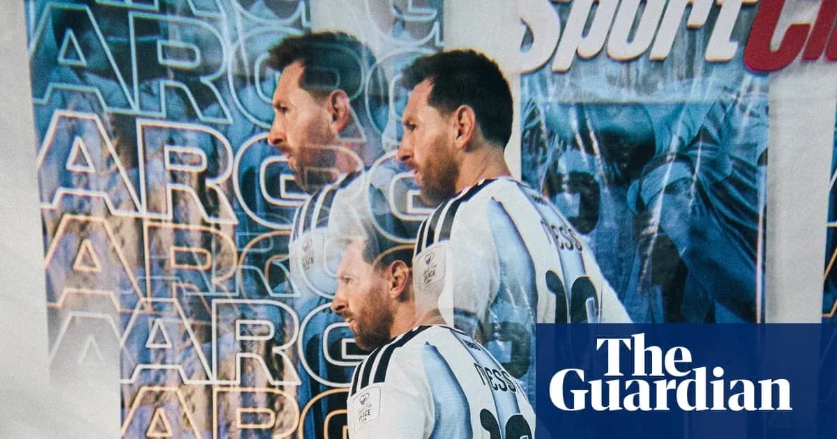 Jugador argentino con camiseta de la selección en evento