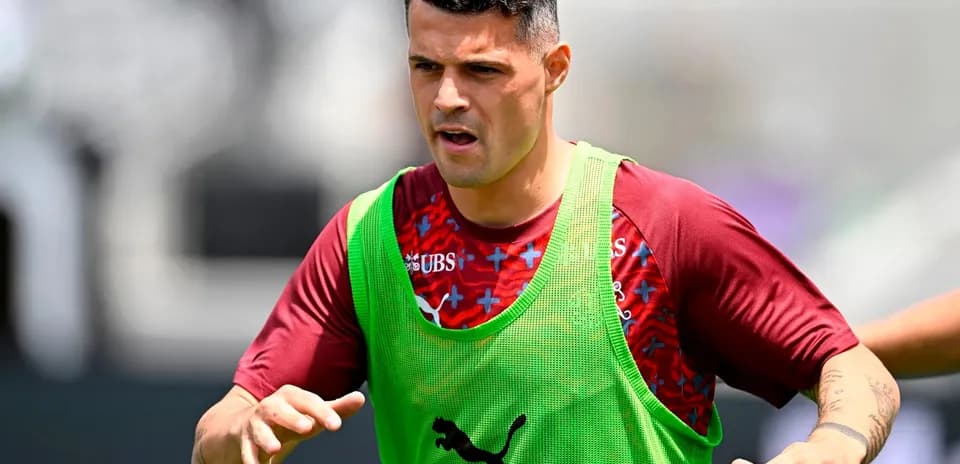 Jugador de Suiza entrenando para el Mundial