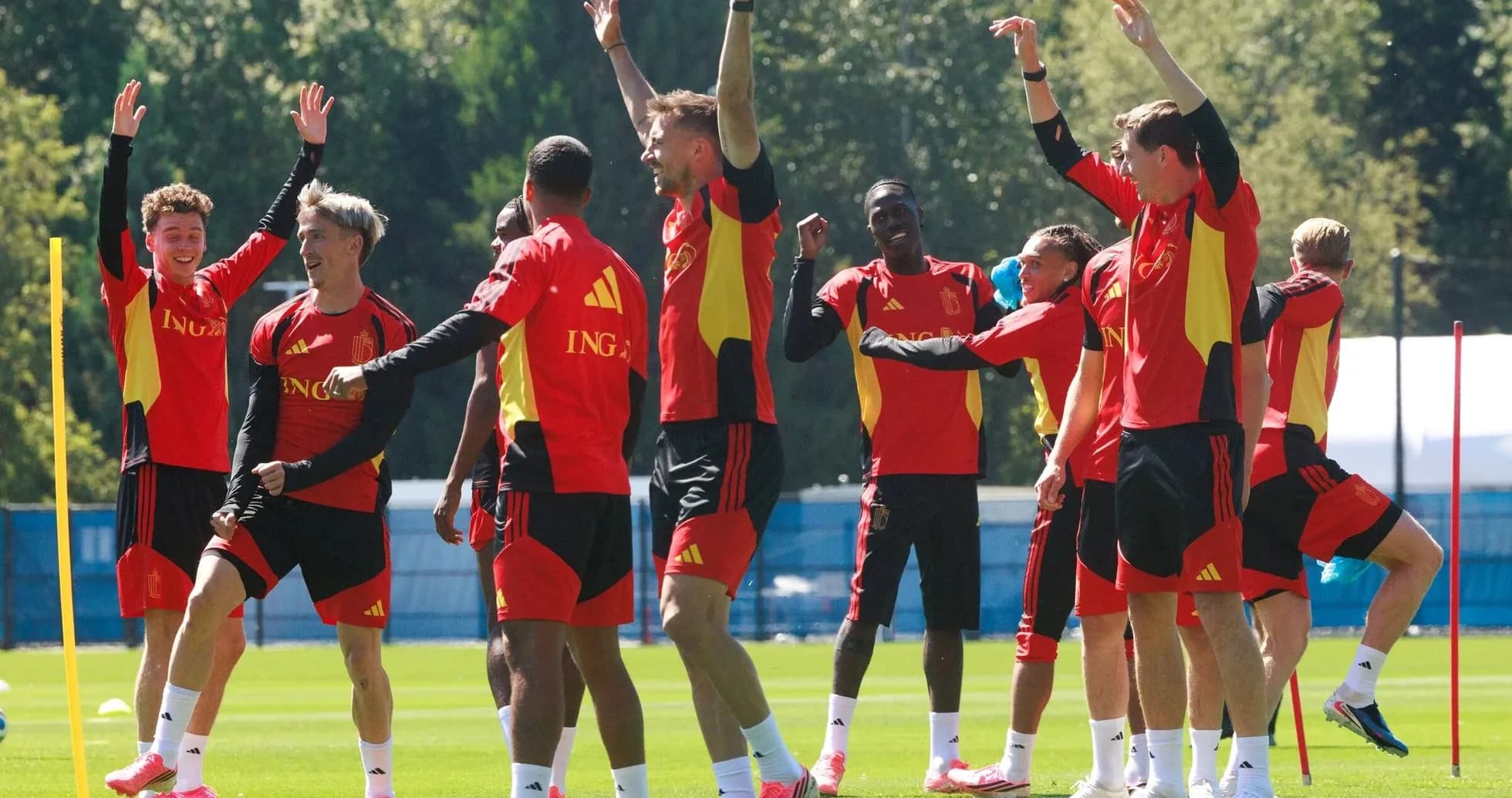 Entrenamiento del equipo de Bélgica