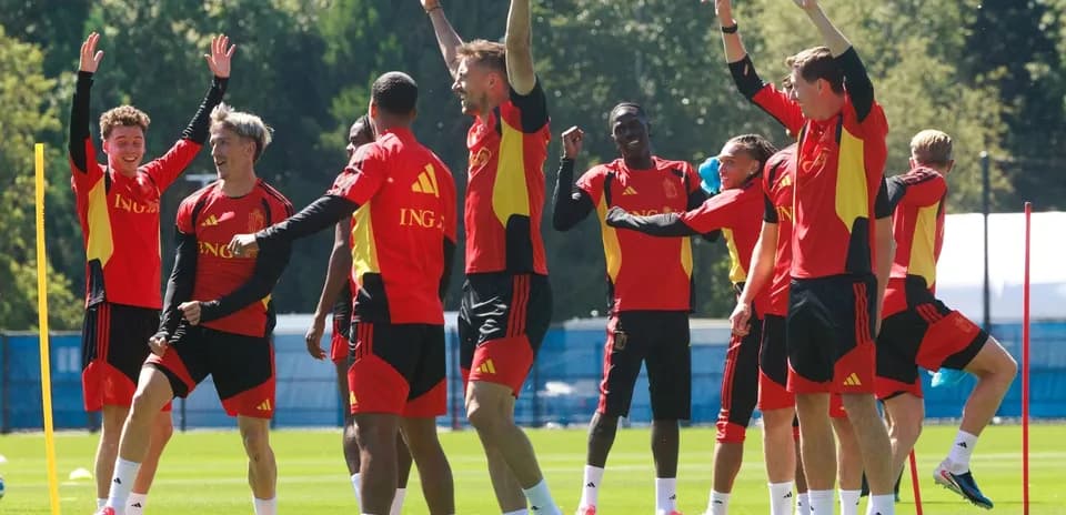 Entrenamiento del equipo de Bélgica