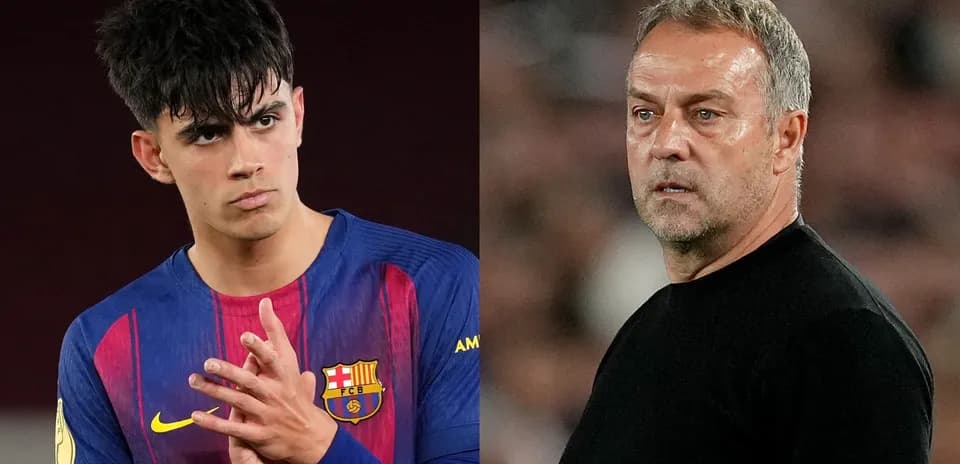 Jugador del Barcelona y entrenador en partido