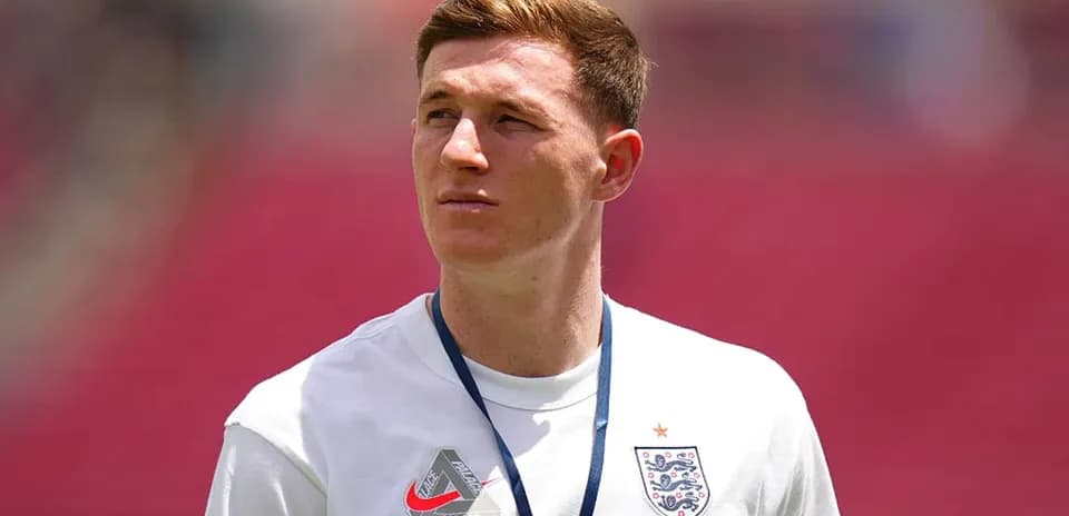 Jugador de Inglaterra en el campo durante el calentamiento