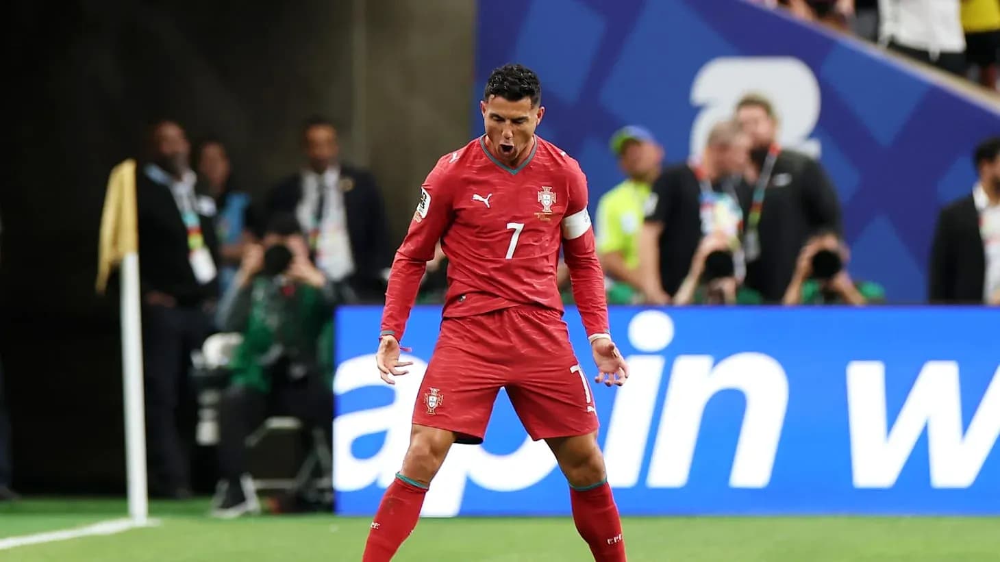 Cristiano Ronaldo celebrando un gol con Portugal