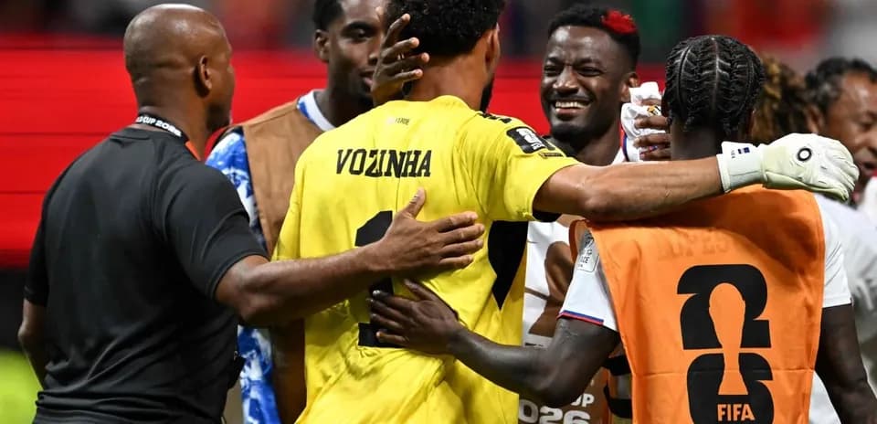Jugadores de Cabo Verde celebrando en el Mundial