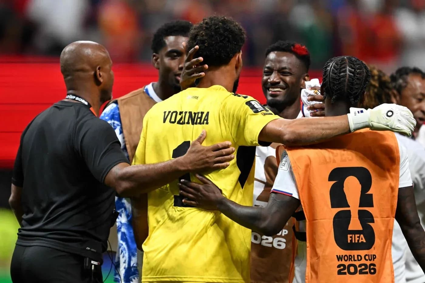 Jugadores de Cabo Verde celebrando en el Mundial