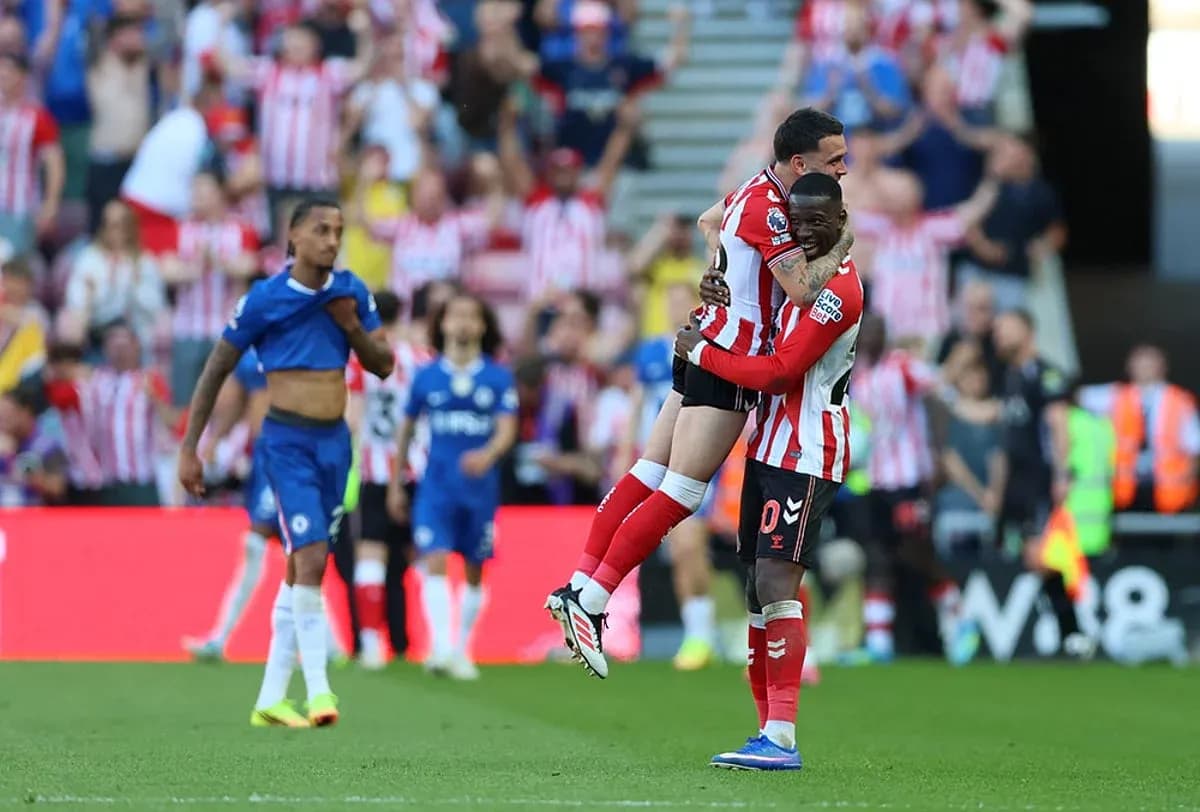 Jugadores de Sunderland celebrando un gol