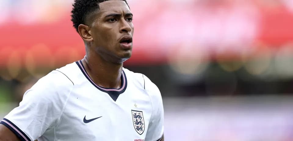 Jugador de Inglaterra durante un partido de fútbol