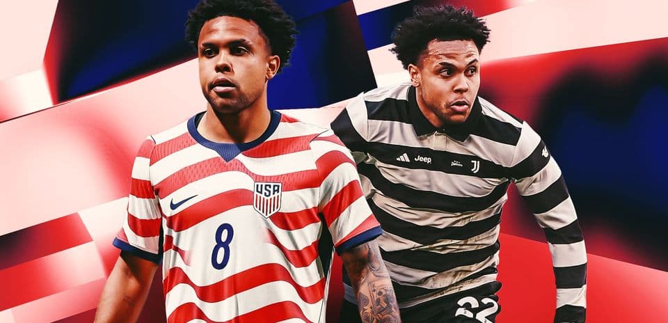 Jugador con camiseta de Estados Unidos y Juventus