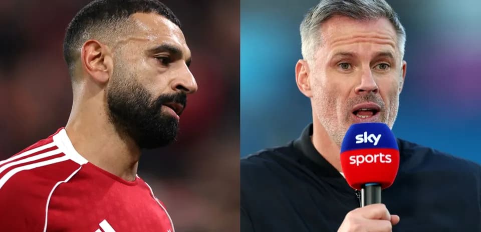 Mohamed Salah y Jamie Carragher en diferentes contextos