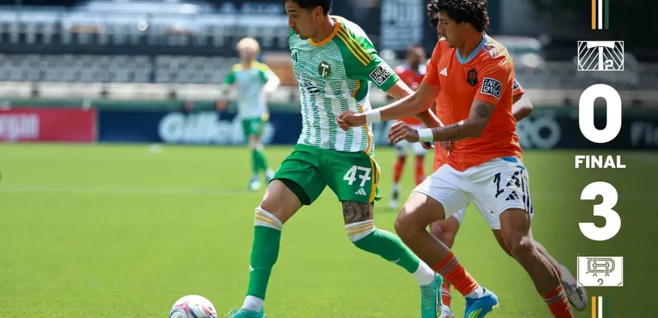 Jugador del Portland Timbers II en acción