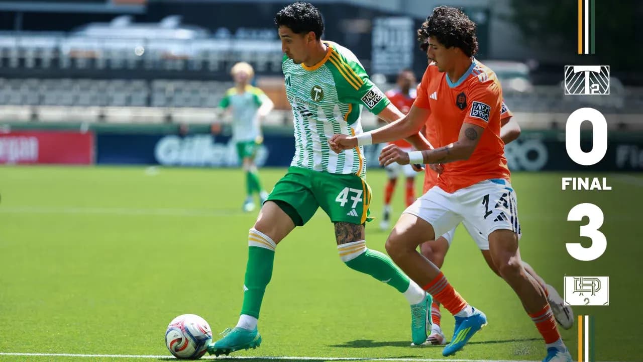 Jugador del Portland Timbers II en acción