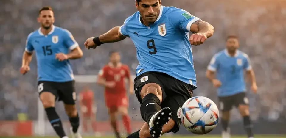 Luis Suárez disparando durante un partido de fútbol