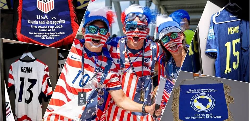 Aficionados de USA con camisetas en el estadio