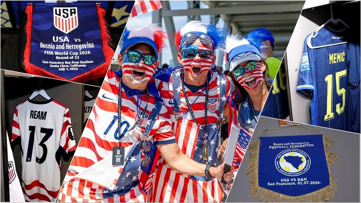 Aficionados de USA con camisetas en el estadio