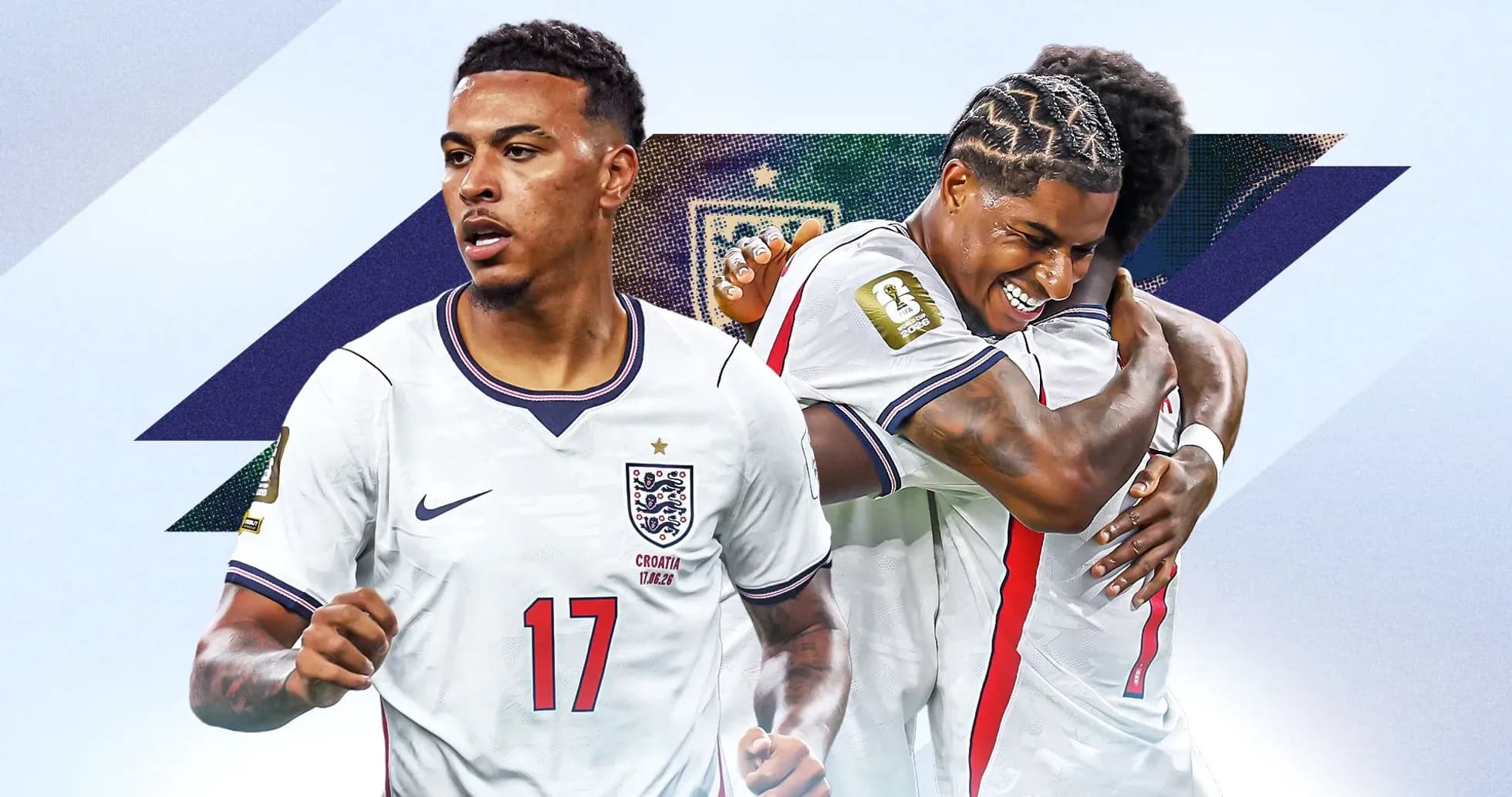Jugadores de Inglaterra celebrando un gol en el torneo