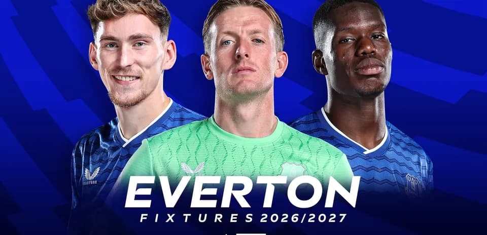 Jugadores de Everton con equipaciones de la temporada 2026/2027
